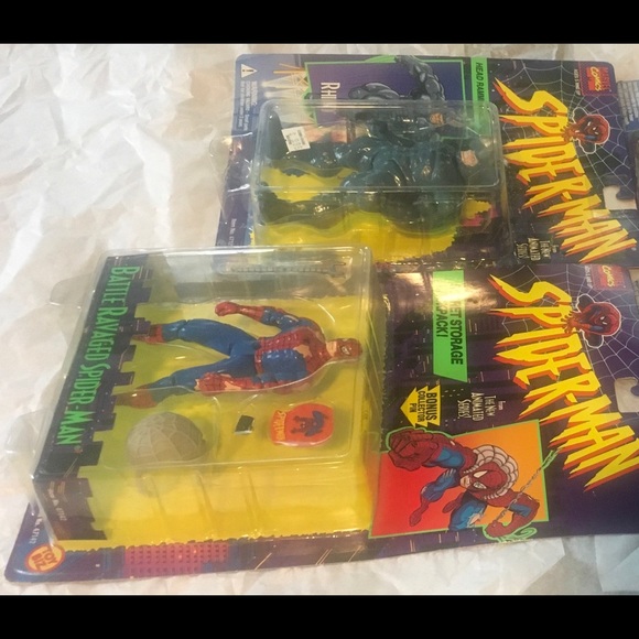 NEW Rhino & Battle Ravaged Spiderman Figures - Picture 6 of 13
